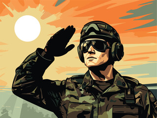 army soldier salute