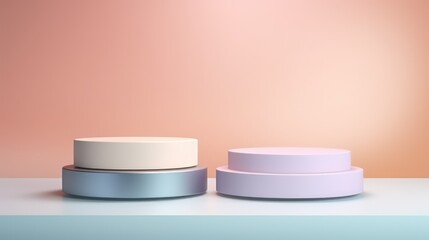 Cosmetic Product Podium on abstract minimal background