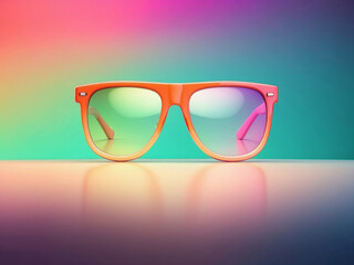sunglasses with retro colors eighties and nineties style gradient wallpaper background