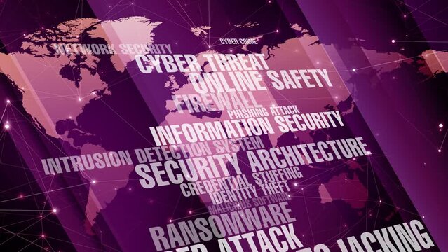 Cyber crime and world map mapping technology and cyber security for online protection and prevention of cyber attacks and data breaches