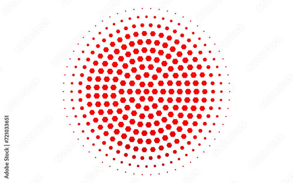 Poster light red vector cover with set of hexagons. design in abstract style with hexagons. beautiful desig