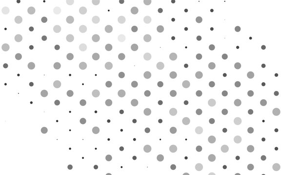 Light Silver, Gray vector pattern with spheres. Illustration with set of shining colorful abstract circles. Template for your brand book.