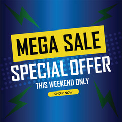 Sale banner template design . Super Sale, end of season special offer banner. vector illustration.