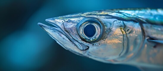 Stunning Saury Closeup Image: A Captivating Closeup Image Showcasing the Beautiful Saury Fish in Exquisite Detail