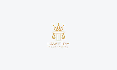 Attorney and lawyers logo design vector template