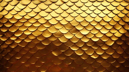 golden scales background or texture, golden scales pattern. gold scales background Generative AI