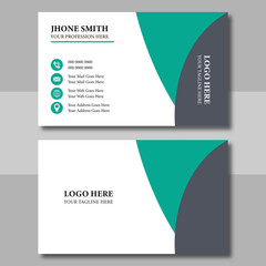 Double-sided creative business card vector design template. Business card for business and personal use.