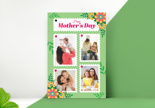Mother's Day Photo Collage Flyer Template