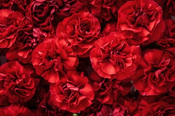 colorful background of red carnations