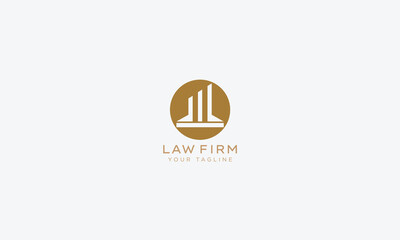 Obraz premium Attorney and lawyers logo design vector template