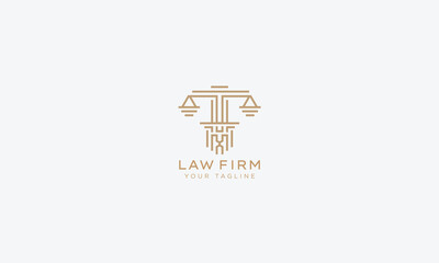 Attorney and lawyers logo design vector template