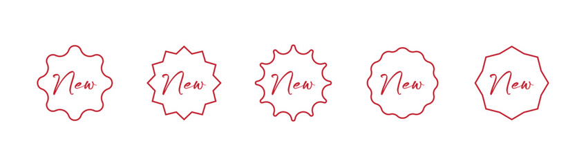 new sign on white background