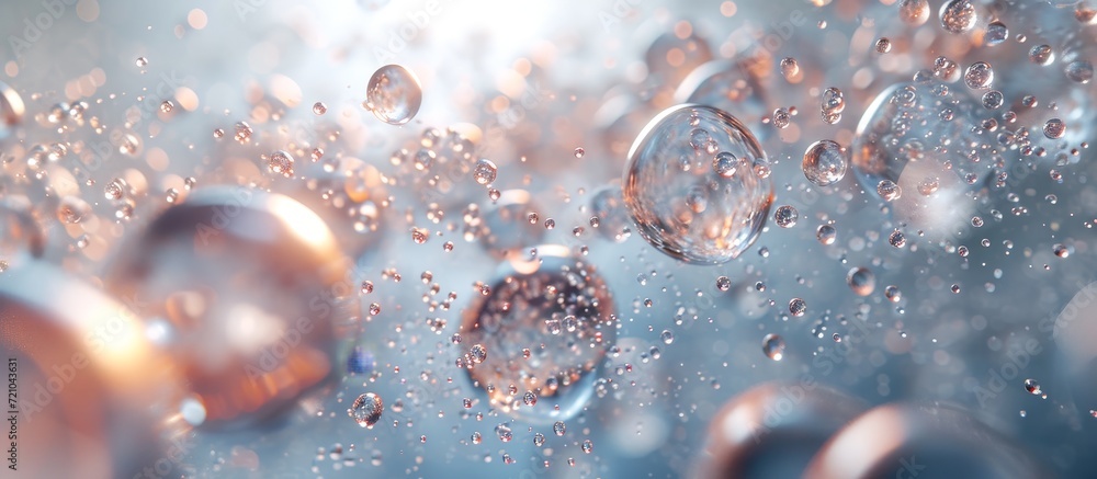 Poster stunning 3d rendering of floating nano particles creates mesmerizing visual spectacle with 3d render