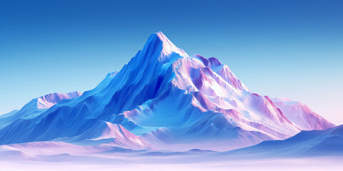 Enchanting mountain peaks under a clear sky