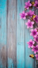 Horizontal Orchid Colored Wooden Planks Background AI Generated