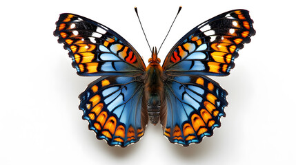 Fototapeta na wymiar Photo of close up butterfly on white background.