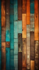 Horizontal Topaz Colored Wooden Planks AI Generated