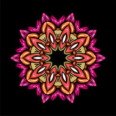 Modern mandala art vector design with a beautiful mix of colors, suitable for all advertising design needs, both for business card designs, banners, brochures and others. EPS format files