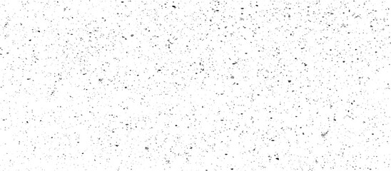 Black grainy texture isolated on white background. Dust overlay. Dark noise granules. graffiti paint splatter pattern in black over white