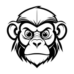 Baby Monkey cartoon Icon logo Vector illustration