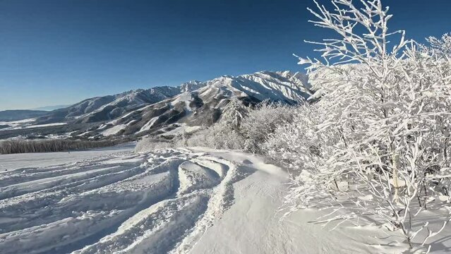 スノーボード　GoPro　目線カメラ　白馬岩岳