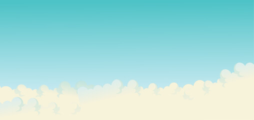 White Cloud On Blue Sky Vector Illustration