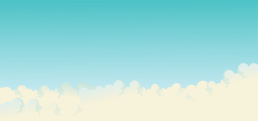 Fototapeta premium White Cloud On Blue Sky Vector Illustration