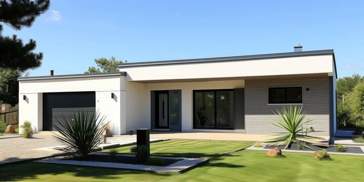 A small flat roof modern house