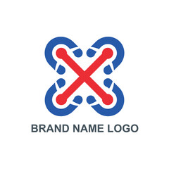 Obraz premium Star X modern vector business logo