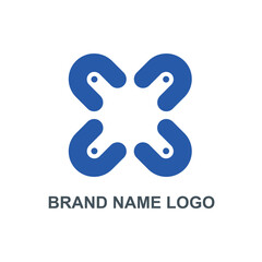 Initial letter X star logo design