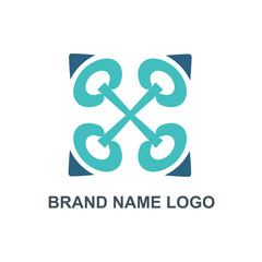 Initial letter X star logo design