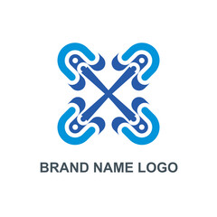 Naklejka premium Initial letter X star logo design