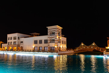 Port Ghalib Marsa Alam. Nocne życie portu.