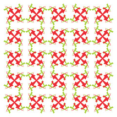 Seamless pattern with flowers and leaves