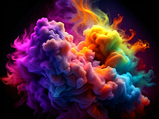 Obraz premium fractal smoke color background