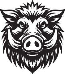 Wild Boar minimalist face Vector 