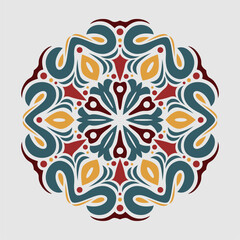 Modern mandala art vector design with a beautiful mix of colors, suitable for all advertising design needs, both for business card designs, banners, brochures and others. EPS format files