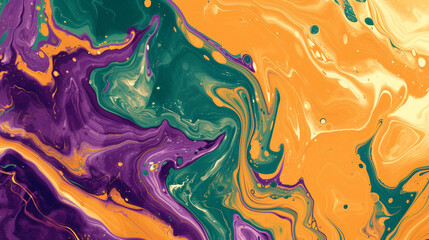 Purple, yellow-orange, and yellow-green marble background vector presentation design