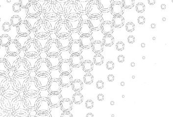 Light silver, gray vector background with bubbles.