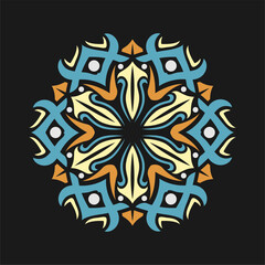 Fototapeta premium Modern mandala art vector design with a beautiful mix of colors, suitable for all advertising design needs, both for business card designs, banners, brochures and others. EPS format files
