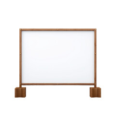 Empty wooden signboard hanging with rope, perfect for custom messages and signs, isolated on a transparent background with PNG clip art format