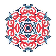 Modern mandala art vector design with a beautiful mix of colors, suitable for all advertising design needs, both for business card designs, banners, brochures and others. EPS format files