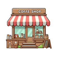 Cartoon image of coffe shop