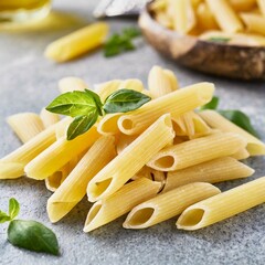 Raw Pasta or Uncooked pasta