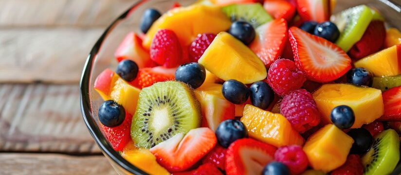 Fruit mixture in dish