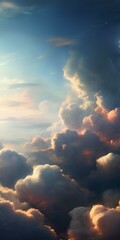 clouds and sun, Generative AI