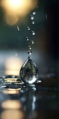 water drop falling into the water, Generative AI