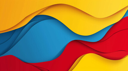 Red, yellow, and blue abstract background vector presentation design. PowerPoint and Business background.