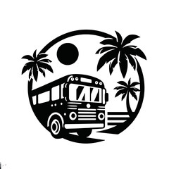 a design bus concept summer holliday traveling trip around city