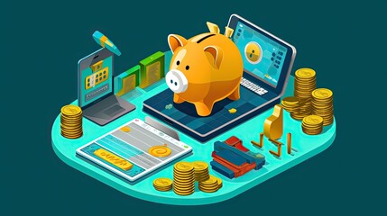 Illustration personal finance management, with tips and tricks presented through engaging graphics and memorable icons.